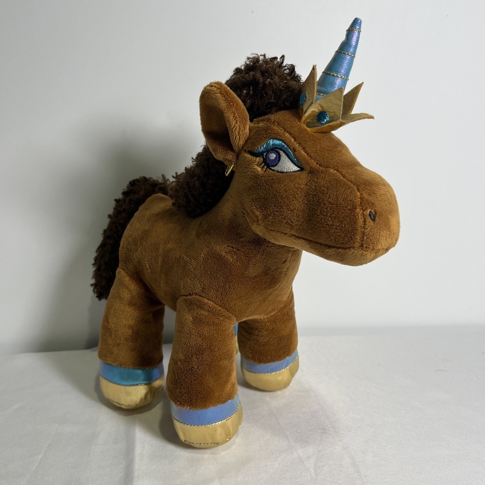 Afro Unicorn Unique Standing Plush, Ultra-Soft 13.5" Stuffed Woman & Black Owned